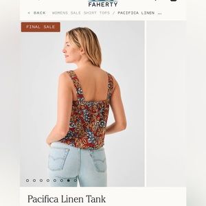 Faherty Pacifica Linen Swing Tank Top